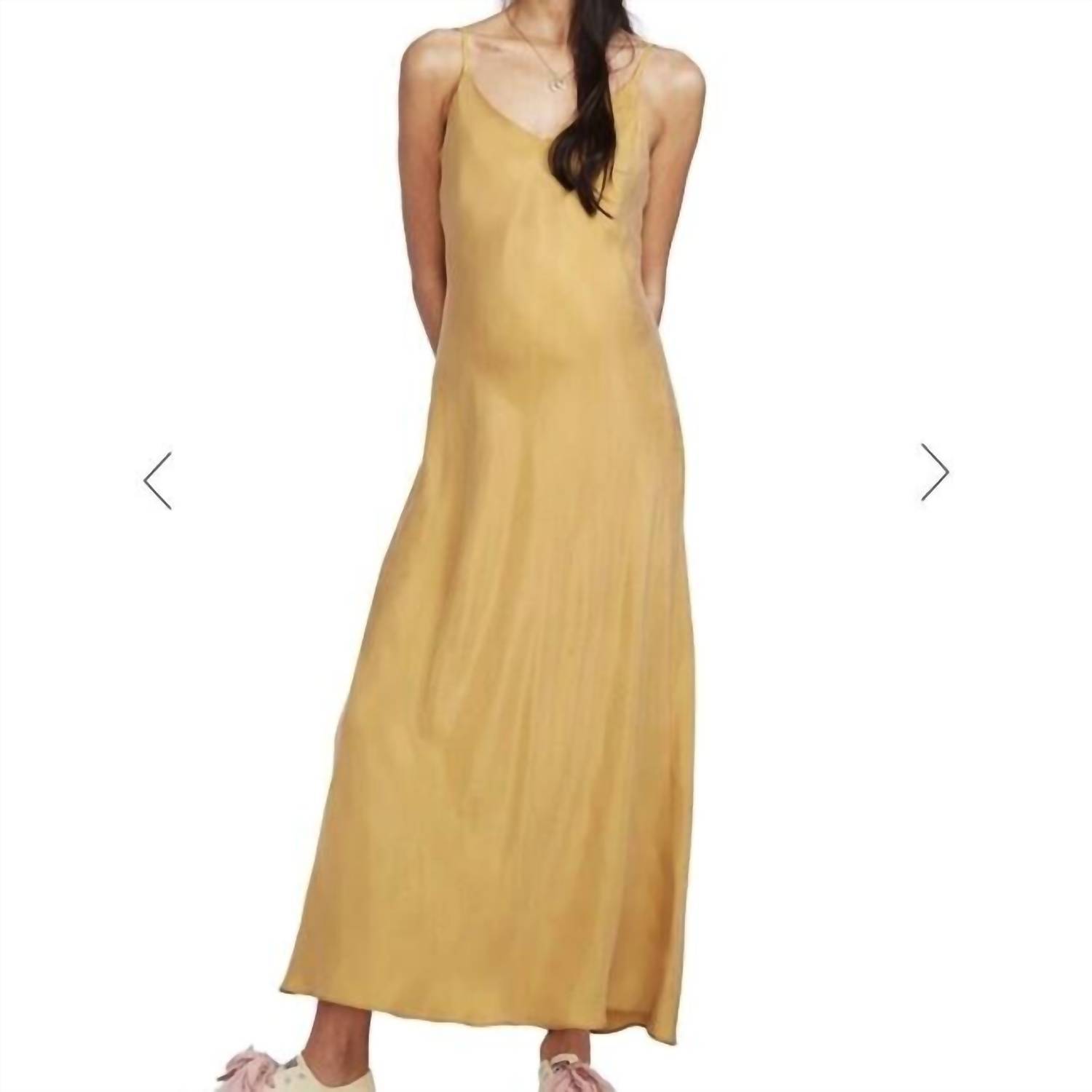 New Hatch Ricky Slip Maternity Dress In Marigold